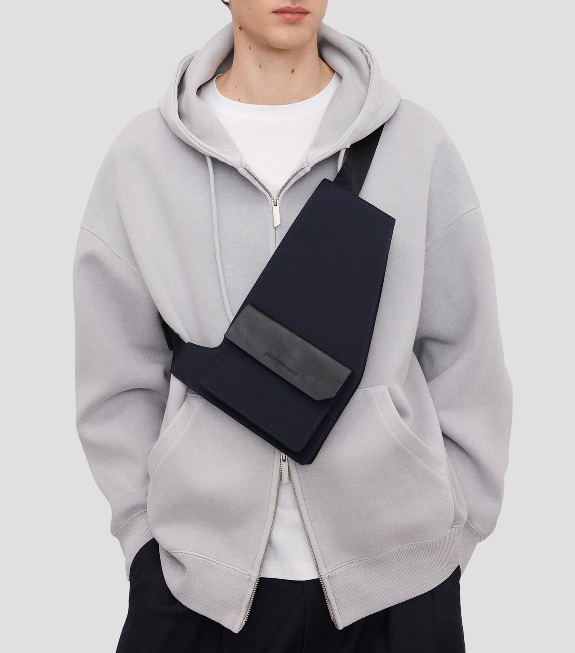 Bolso crossbody liso Hombre